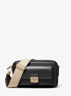 Medium Saffiano Leather Black Camera Bag