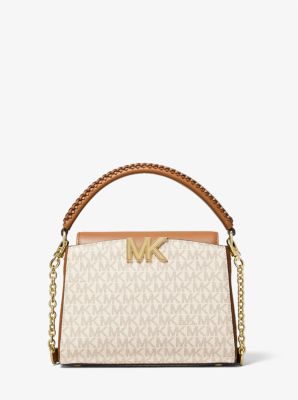 MICHAEL Michael Kors Canvas Karlie Small Logo Crossbody Bag in Brown Womens Bags Crossbody bags and purses 