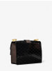 Très petit sac à bandoulière Greenwich en cuir verni gaufré à logo image number 2