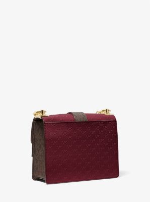 Greenwich Extra-Small Logo Embossed Patent Leather Crossbody Bag