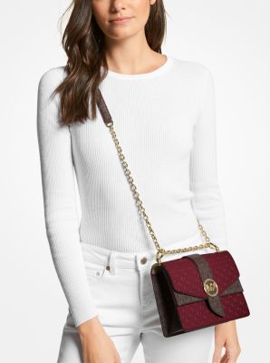 Greenwich Extra-Small Logo Embossed Patent Leather Crossbody Bag