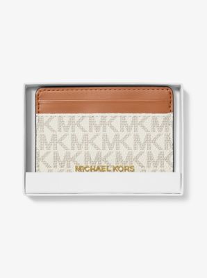 Logo Card Case in VANILLA | Michael Kors