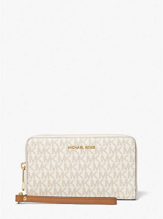 Large Logo and Leather Wristlet image number 0