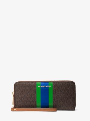 Large Logo Stripe Continental Wallet | Michael Kors