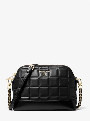 Large Quilted Leather Dome Crossbody Bag Michael Kors