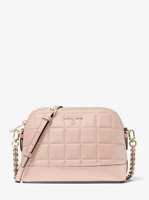 Michael Kors Large Quilted Leather Dome Crossbody Bag