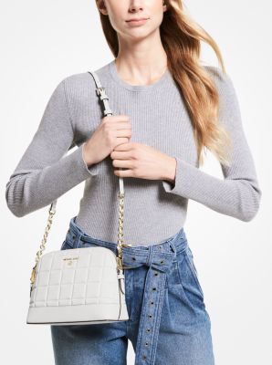 Michael Kors Large Quilted Leather Dome Crossbody Bag