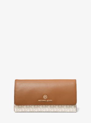 Shop Michael Kors Plain Leather Folding Wallet Small Wallet Logo by  Importbrand-buyma