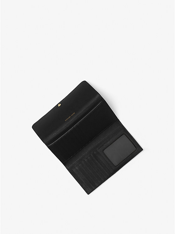 Large Pebbled Leather Tri-Fold Wallet image number 1