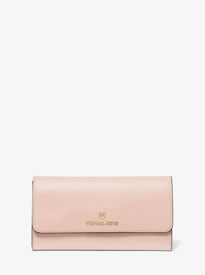 Michael Kors Jet Set Large Continental Wallet (Brown/Soft Pink)