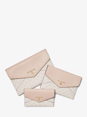 Conjunto de bolsos grandes 3 en 1 con logotipo in VAINILLA/ROSA CLARO | Michael Kors