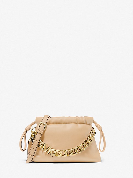 Lina Extra-Small Faux Leather Crossbody Bag Camel