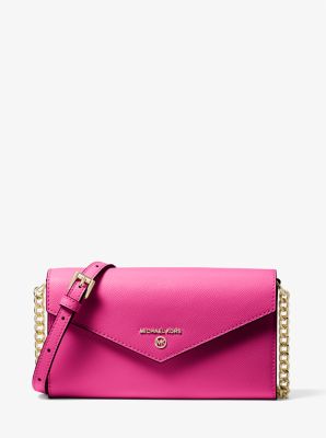 Michael kors crossgrain discount leather crossbody clutch