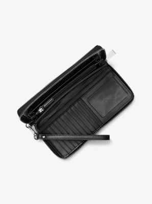 Large Logo Continental Wallet in BLACK | Michael Kors