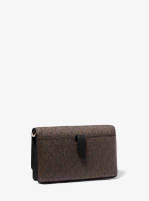 Michael Kors Heather Monogram Crossbody Bag - Brown