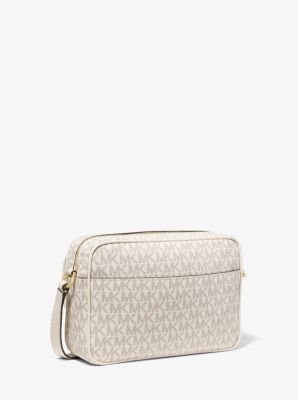 Mk Parker Medium Logo Crossbody Bag - Van/cream - Michael Kors