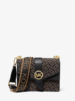 Michael Kors Women's Greenwich Extra-Small Logo Embossed Crossbody Bag