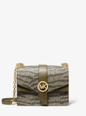 Greenwich Small Animal Print Logo Crossbody Bag | Michael Kors