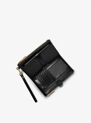 Adele Metallic Pebbled Leather Smartphone Wristlet