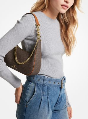 Michael Kors Piper Small Logo Shoulder Bag (Merlot): Handbags