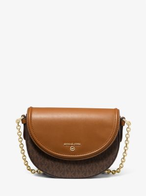 Brown Saffiano Leather The Snapshot Crossbody Bag