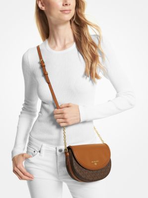 Michael Kors Jet Set Large Saffiano Leather Crossbody Bag (Acorn