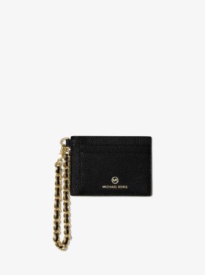 Small Pebbled Leather Chain Card Case | Michael Kors