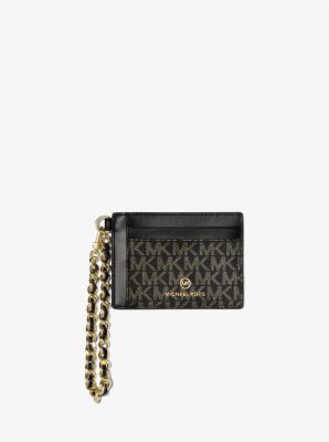 Small Metallic Logo Chain Card Case Michael Kors Canada