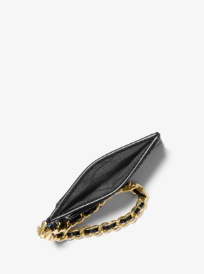 Small Metallic Logo Chain Card Case image number 1