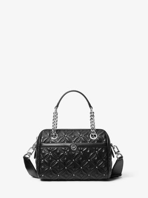 Michael kors black hot sale quilted purse