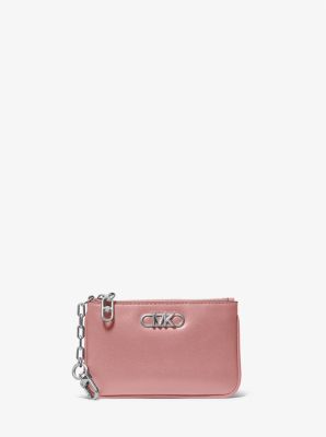 Michael Kors Pink Small Pebbled Leather Card Case