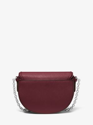 Michael Kors Jet Set Travel Medium Dome Crossbody Bag MK Merlot Leather :  : Fashion