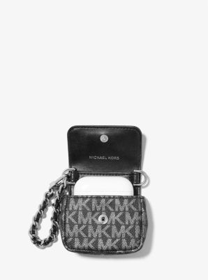 Pochette Jet Set Charm en toile &agrave; logo m&eacute;tallis&eacute;e pour AirPods Pro&reg; de Apple