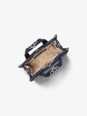 Michael Kors Blue Jacquard Shoulder Crossbody Bag