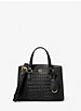 Chantal Extra-Small Crocodile Embossed Leather Messenger Bag image number 0