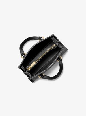 Michael Kors Women's Chantal Extra-Small Crocodile Embossed Leather Messenger Bag - Black - Shoulder Bags