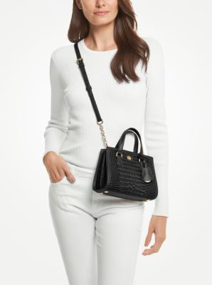 Michael Kors Extra-small Chantal Messenger Bag In Bianco