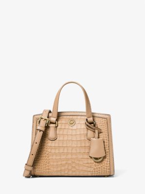 Carmen Extra-Small Two-Tone Crocodile Embossed Leather Shoulder