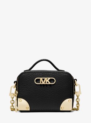 Estelle Micro Pebbled Leather Crossbody Bag Black – La Griffe