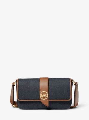 Greenwich Extra-small Denim And Faux Leather Sling Crossbody Bag