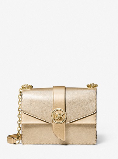 MICHAEL KORS Greenwich Crossbody Bag in Saffiano Leather Pacific