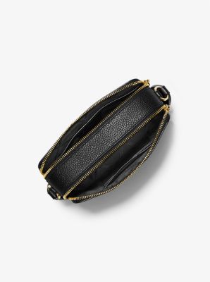 Buy Michael Kors Jet Set Small Pebbled Leather Double Zip Camera Bag -  Black