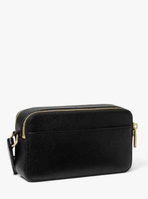 Buy Michael Kors Jet Set Small Pebbled Leather Double Zip Camera Bag -  Black