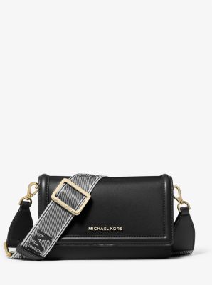 Michael Kors Jet Set Small Phone Web Strap Crossbody Bag - Black