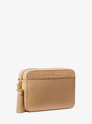 Jet Set Medium Crocodile Embossed Leather Crossbody Bag image number 2