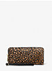 Large Leopard Print Calf Hair Continental Wallet image number 0