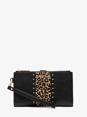 Michael Michael Kors Leather Wristlet - Black Clutches, Handbags -  WM5141635