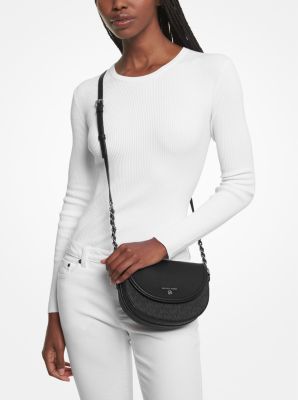 Sac à bandoulière Jet Set Charm de taille moyenne en cuir à logo image number 3