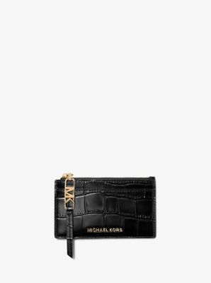 Michael kors leather card holder on sale