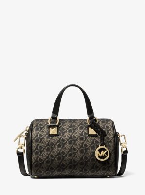 Grayson Small Metallic Empire Monogram Duffel Crossbody Bag image number 0